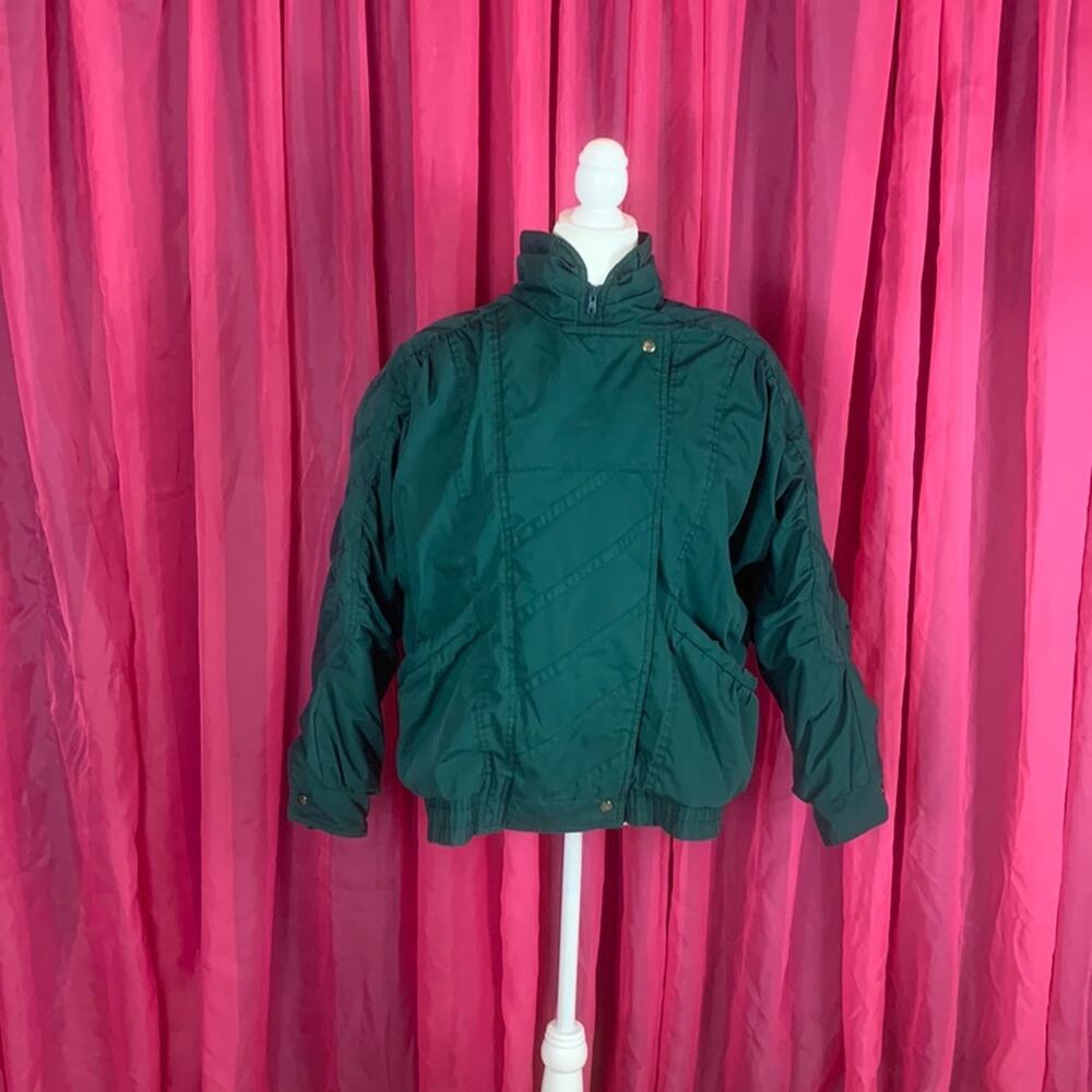 Vintage Green Bomber Jacket